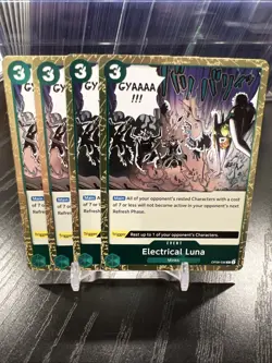Play Set. One Piece CCG Electrical Luna OP08-036 - Two Legends ENGLISH FOIL Rare - Image 1
