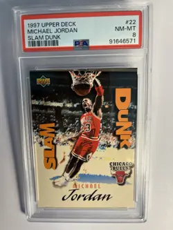 1997 Upper Deck Michael Jordan #22 PSA 8🐐HOF - 6 NBA🏆MVP Sweet - Image 3