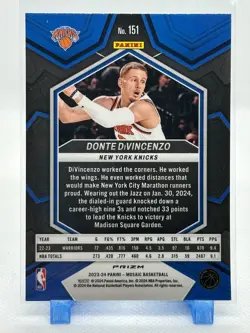 Donte DiVincenzo 2023-24 Panini Mosaic - Mosaic Prizm #151 New York Knicks - Image 2