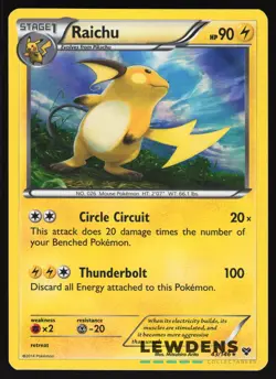 Raichu - 43/146 - Holo Rare - XY Base - Pokemon Card - Image 1