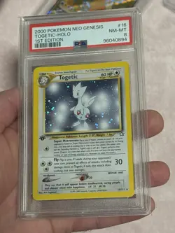(2) Pokemon Card Japanese Holo Togetic (PSA8 1st Edition holo)🌟 &🌟(PSA7 holo) - Image 4
