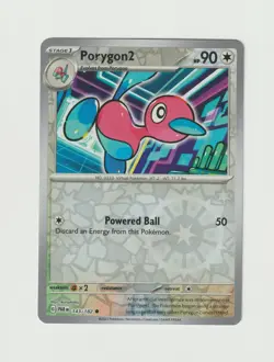 Porygon2 Pokemon Scarlet & Violet SV04 Paradox Rift Card 143/182 Reverse Holo - Image 1