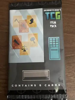 Minecraft Hermitcraft TCG ITEM Pack - Sealed, 8 Cards - Season 1, 1st Edition - Image 1