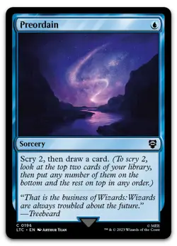 Preordain #196 (NM) Lord of the Rings LTC Magic MTG - Image 1