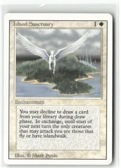 Island Sanctuary Revised Edition Magic: The Gathering Rare Near Mint - Image 1