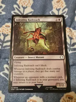 Infesting Radroach - 0046 M PIP Fallout MTG Magic - Image 2