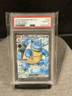 Pokemon Scarlet & Violet 151 Blastoise EX English Card 184/165 PSA 10 GEM MINT - Image 1