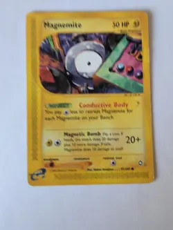 Magnemite 91/147 Common Pokemon Aquapolis Vintage WOTC E Series LP 2003 - Image 1