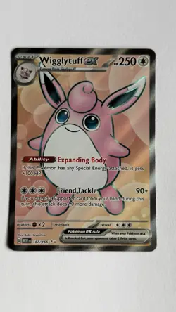 Pokemon Wigglytuff ex Ultra Rare Holo SV: Scarlet & Violet 151 2023 187/165 NM - Image 1