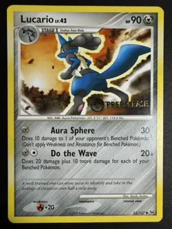 Pokemon Lucario Platinum 53/127 Prerelease Diamond & Pearl Promo Card NM* - Image 1