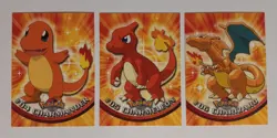 1999 Topps Pokemon Lot of 3: #4 Charizard - #5 Charmeleon - #6 Charmander - Image 1
