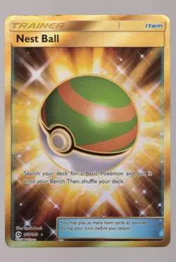 Pokemon Nest Ball (Secret) SM Base Set #158/149 MP - Image 1