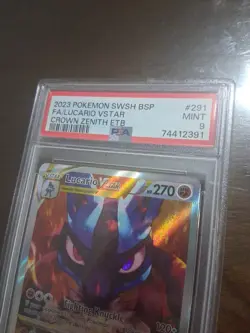 Pokemon TCG Lucario VSTAR SWSH291 Holo Black Star Promo Crown Zenith PSA 9 Mint - Image 2