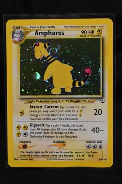 Ampharos 1/64 NM Neo Revelation Holo Pokemon TCG Near Mint - Image 1