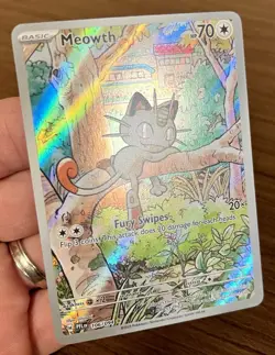 Pokemon TCG Meowth 106/94 Phantasmal Flames Illustration Rare Holo NM - Image 2