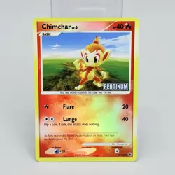 Pokemon Chimchar 56/100 Reverse Holo Majestic Dawn Platinum Stamped BK Promo LP - Image 1