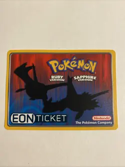 Pokemon Eon Ticket Promo e-Reader E Card Ruby & Sapphire NM - Image 1