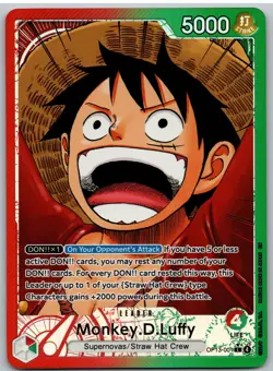 Monkey.D.Luffy (001) (Alternate Art) OP13-001 Carrying On His Will One Piece NM - Image 1