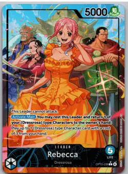 Rebecca Alternate Art OP15-039 Leader Adventure on Kami's Island One Piece NM - Image 1