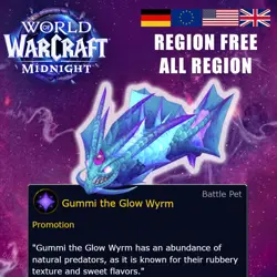 Trolli Promo | Gummi the Glow Wyrm - WoW World Of Warcraft Battle Pet - Image 1