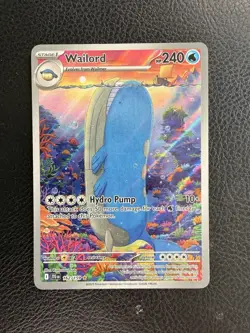 Pokemon TCG Journey Together Wailord 162/159 Illustration Rare IR NM Mint - Image 1