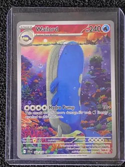 Pokemon Wailord 162/159 Journey Together Illustration Rare NM - Image 3