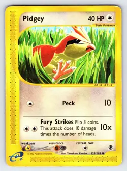 Pidgey 123/165 2002 Expedition Pokemon Card TCG Komiya Artwork WOTC Vintage - Mp - Image 1