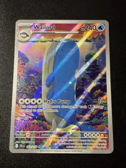 Pokemon TCG Wailord Special Illustration Rare Card Journey Together 162/159 NM - Image 1