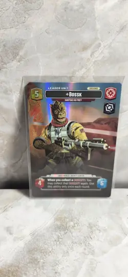 Bossk Hunting His Prey Holographic Card SWU SHD Leader Showcase Edition - Image 1