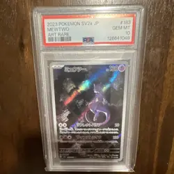 Pokemon Mewtwo 183/165 SV2a 151 Art Rare Holo PSA 10 Japanese 130 HP 2023 - Image 1
