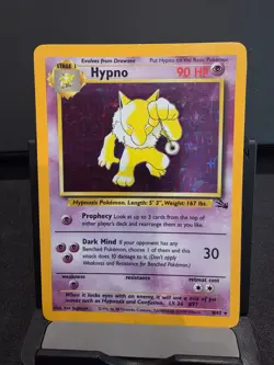 Pokemon TCG Hypno 8/62 Fossil Unlimited Holo Rare WOTC Card - LP - Image 1