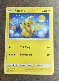 Pikachu 56/236 Unified Minds Common Pokemon Card - Image 1