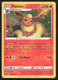 Flareon (Cosmos Holo) #026/185 Promo Miscellaneous Cards NM - Image 1