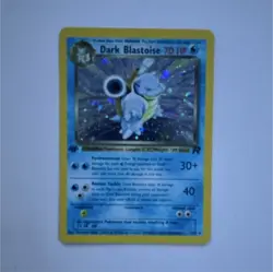 Pokemon Dark Blastoise Team Rocket Holo Rare Card 3/82 70 HP Stage 2 WOTC - Image 1