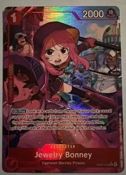 One Piece Card Game Jewelry Bonney EB04-002 Alt Art OP14 ENGLISH - Image 1
