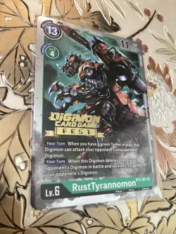 Digimon Card Game Fest Stamp RustTyrannomon BT2-051 SR - Image 1