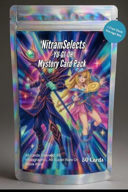 Yu-Gi-Oh! Mystery Card Pack | 50 Cards | All Holo | Super Rare & UP | Sleeved!!! - Image 1