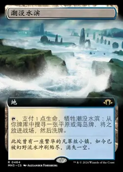 Flooded Strand (ZHS, #464) - Extended Art MH3 Chinese NM MTG - Image 1