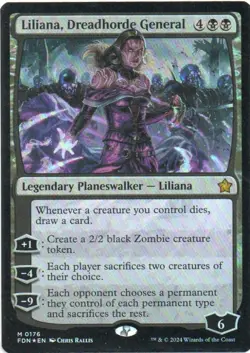 MTG: Foundations: Foil Liliana, Dreadhorde General: Lightly Played Condition - Image 1