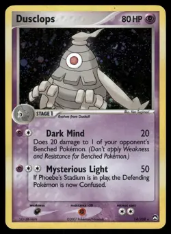 Dusclops (EX Power Keepers) 14/108 Holo Holo Rare Deck Exclusives Pokemon LP - Image 1