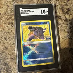 Pokemon TCG Radiant Blastoise Holo Card 018/078 Pokemon Go - Image 1