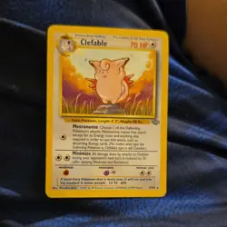 Pokemon TCG Clefable Jungle Rare 17/64 70 HP Regular Unlimited English Card - Image 1