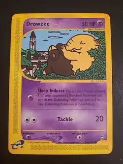 Drowzee - 74b/147 - Common Aquapolis Non Holo Pokemon Vintage NM - Image 1