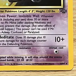 Pokemon TCG Mr. Mime Jungle 6/64 Holo Rare Unlimited Wizards of the Coast - Image 4