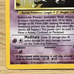 Pokemon TCG Mr. Mime Jungle 6/64 Holo Rare Unlimited Wizards of the Coast - Image 5