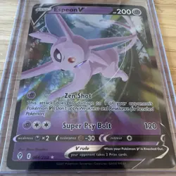 Pokemon TCG Espeon V 064/203 Evolving Skies Full Art Holo Ultra Rare 200 HP - Image 1
