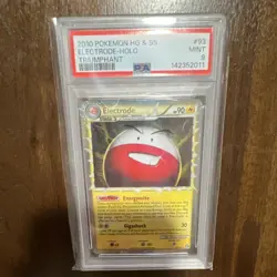Pokemon Electrode Prime 93/102 Triumphant Ultra Rare Holo PSA 9 2010 90 HP - Image 1