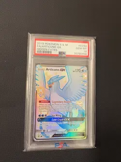 2019 POKEMON SUN & MOON HIDDEN FATES #SV54 FULL ART/ARTICUNO GX PSA 10 - Image 1