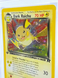 PSA 9 MINT 2000 Dark RAICHU 1st edition HOLO Pokemon Team Rocket 83/82 SECRET - Image 3