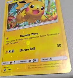 Pikachu SM76 Black Star Promo Cosmos Holo Bleed LP Pokemon TCG - Image 5